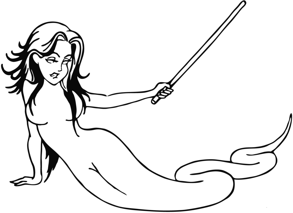 Countess Veronika holding a stick for the Canne Klub Kamnik